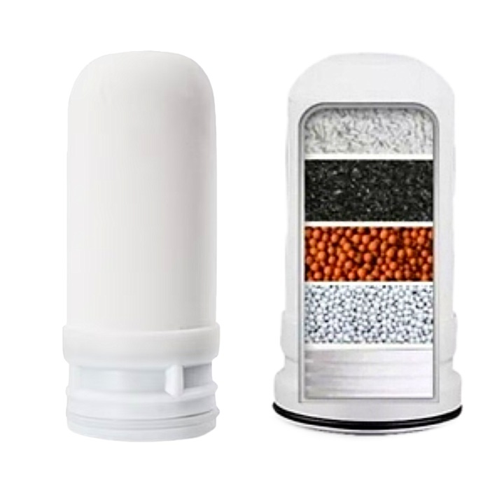 Rezerva Cartus Filtru Apa Ceramic in 5 Straturi pentru Purificator Apa Porozitate de 0,2 microni, Carbune Activ, Metalele Grele, Trateaza Apa, Elimina Clorul, Purificator Apa, Elimina impuritatile, SprintMag®