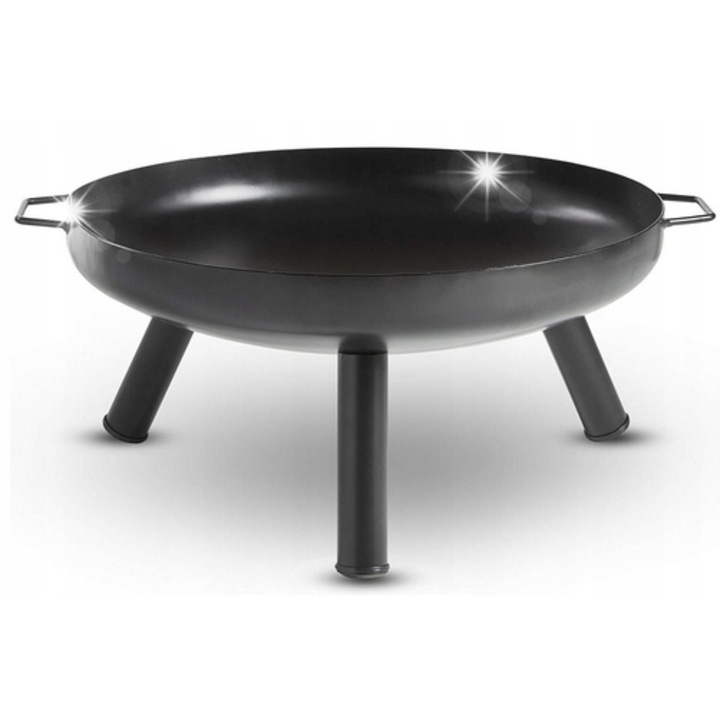 Gratar de gradina, 60 cm, cu capac, metalic, usor de transportat, 44x71cm