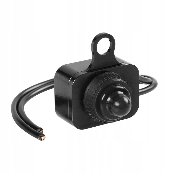Comutator On/Off 12V pentru lampa motocicleta, waterproof, negru