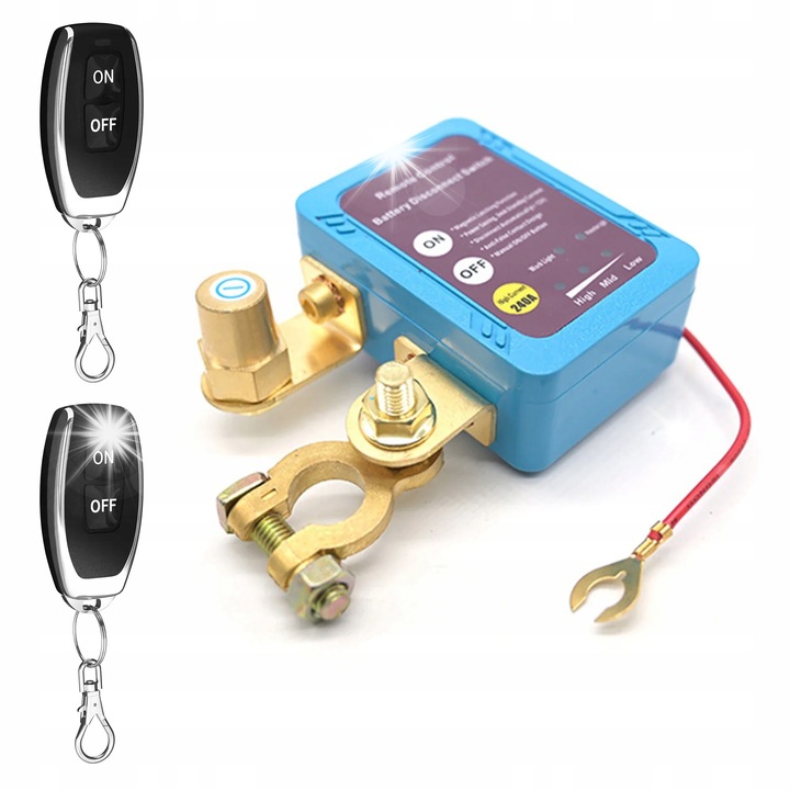 Dispozitiv de deconectare automata 12V 240A cu 2x telecomanda