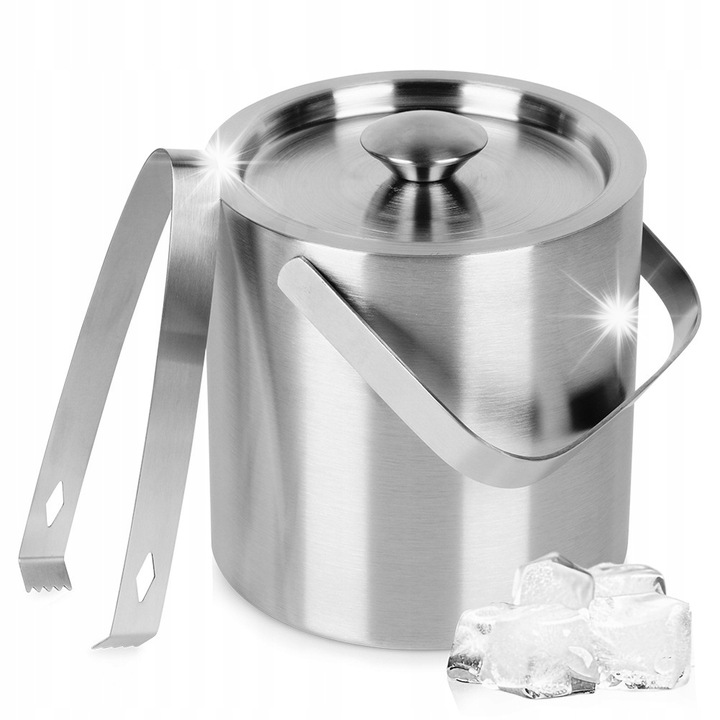 Термична фруктиера с щипки, 1,3 л, инокс, 14х15 см, комплект