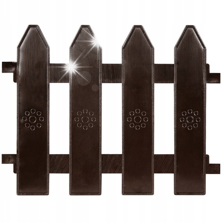 Set 10 Placi gard OGRODOWY, plastic, 200x15cm, brown
