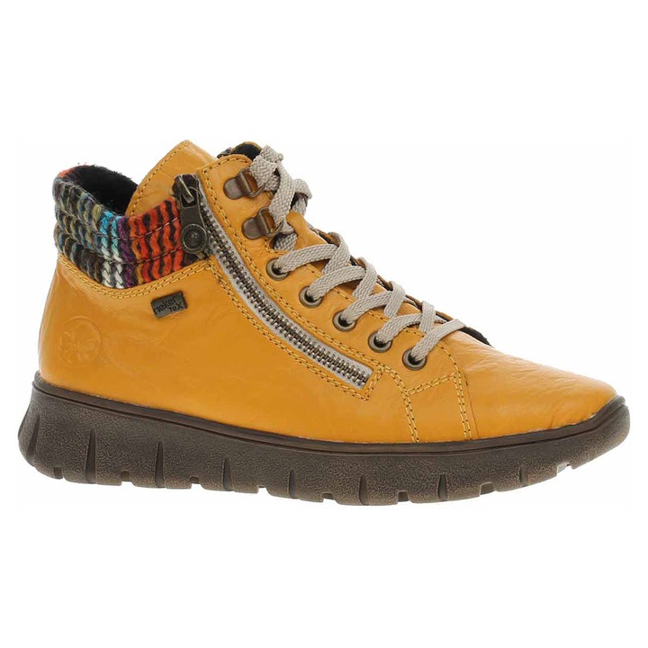 Botine dama Rieker N1305-68, galben, Galben