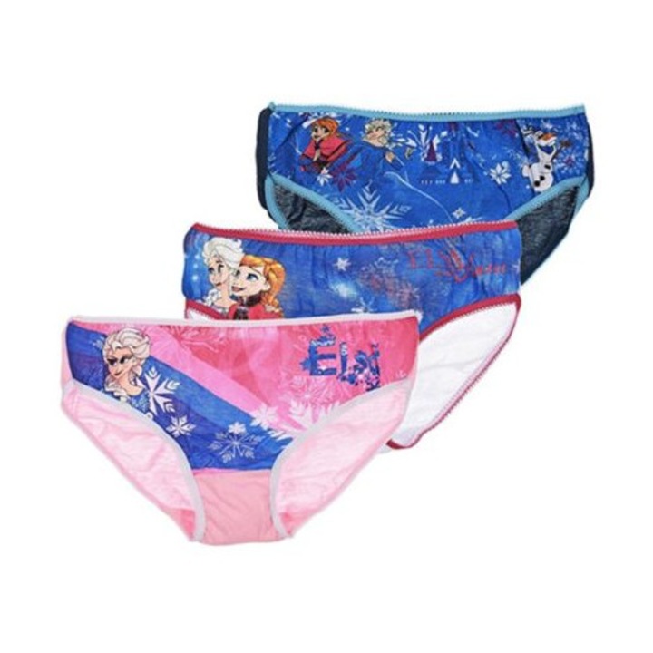 Szett 3 pár Frozen bugyi, lányoknak, Fantasy, 6-8 év