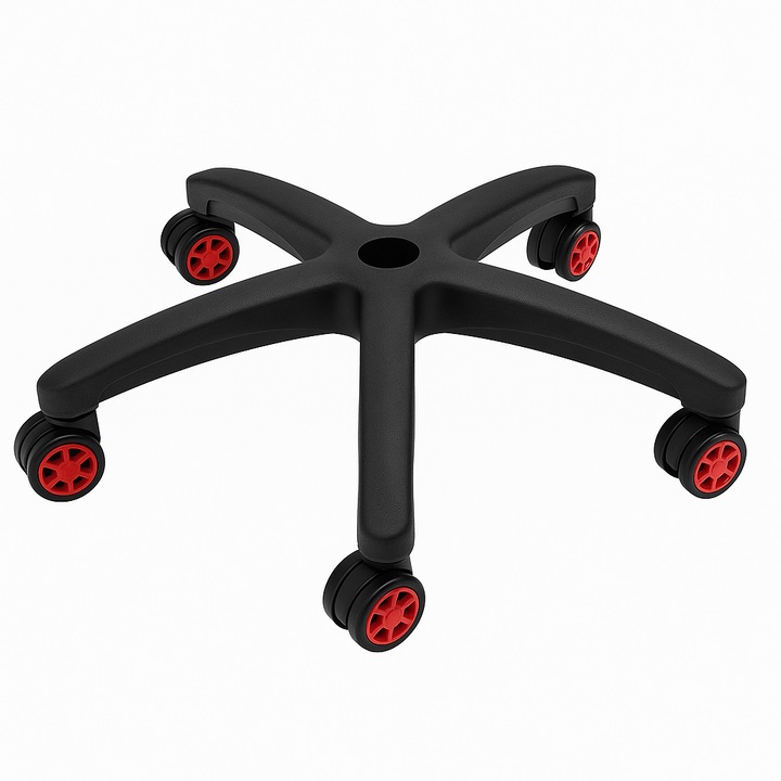 Професионален комплект ARKA CHAIRS, състоящ се от здрава основа за офис/гейминг стол – поддържа до 1000 кг, съвместима с 99% от столовете, отвори за лагери 11 мм, и колелца с диаметър 60 мм