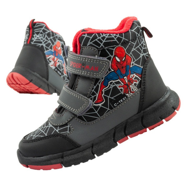 Детски зимни ботуши Leomil, Spider-Man, за момчета, Сив
