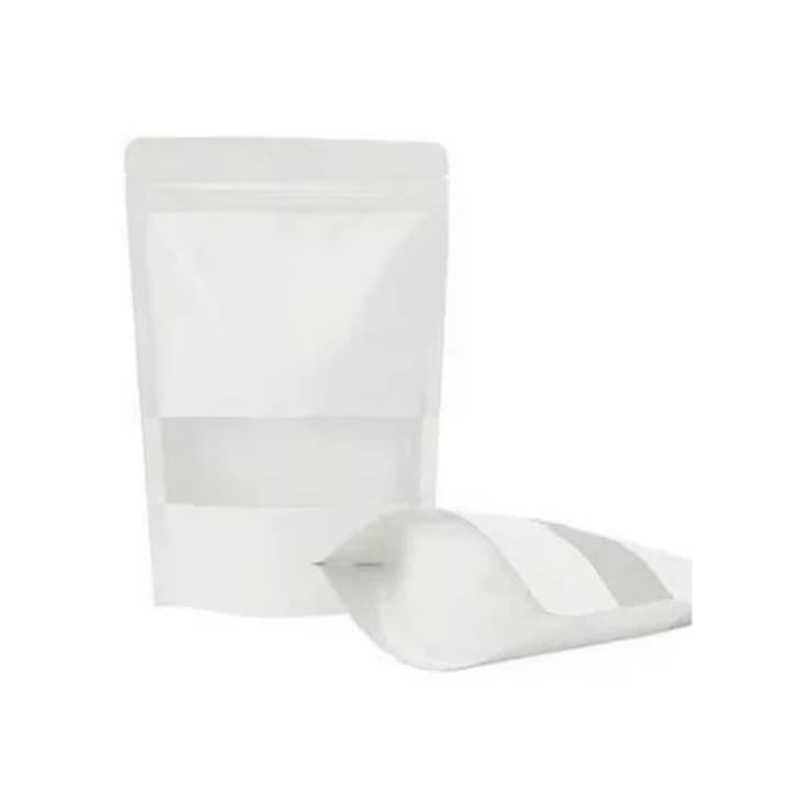 Pungi Stand Up cu Ziplock, 85×145×30 mm, Albe, 50 Buc/Set