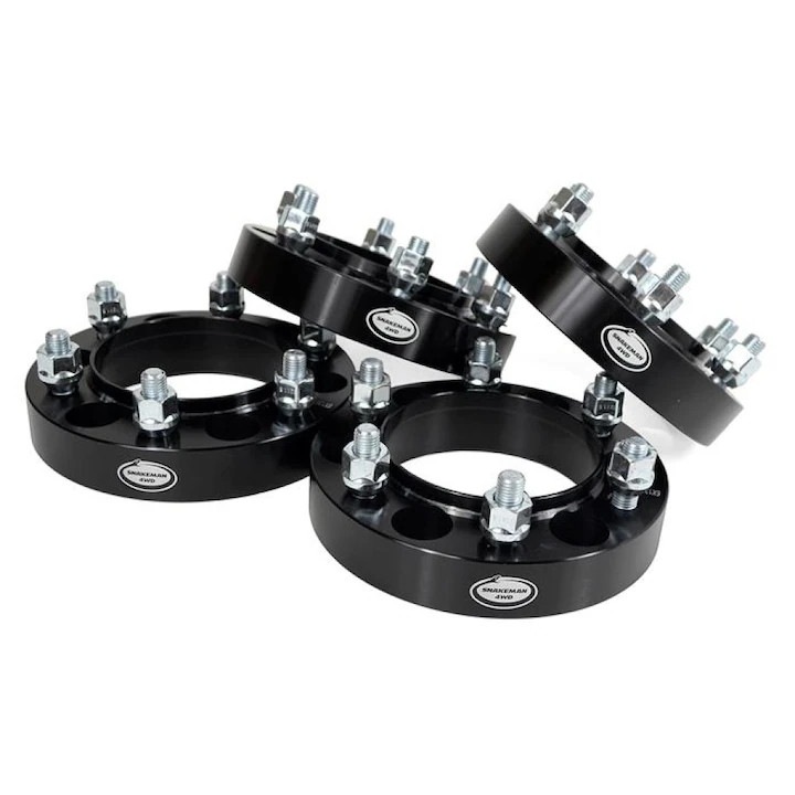 Set 4 buc flanse distantiere Visoli 25mm, negru, M12x1, 25, 5x100