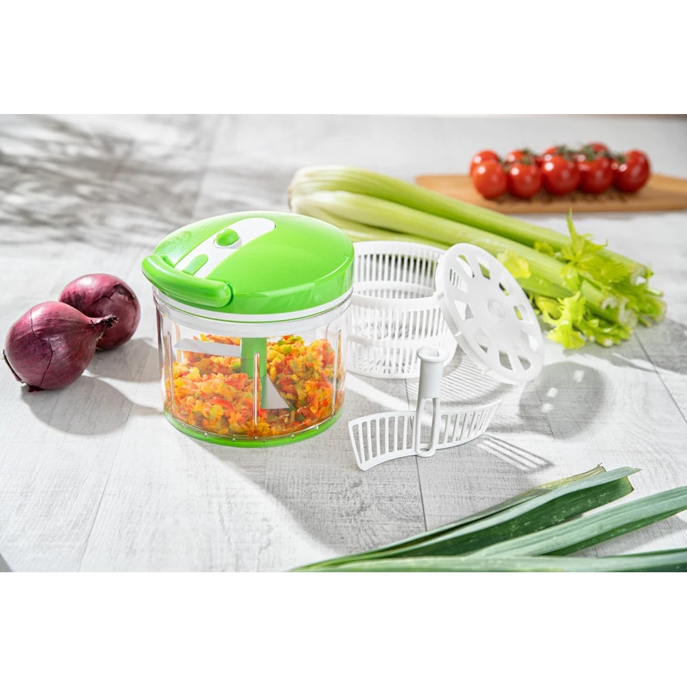 Nicer Dicer Twist ételaprító, 3 penge, 1000 ml-es tartály, műanyag, többszínű