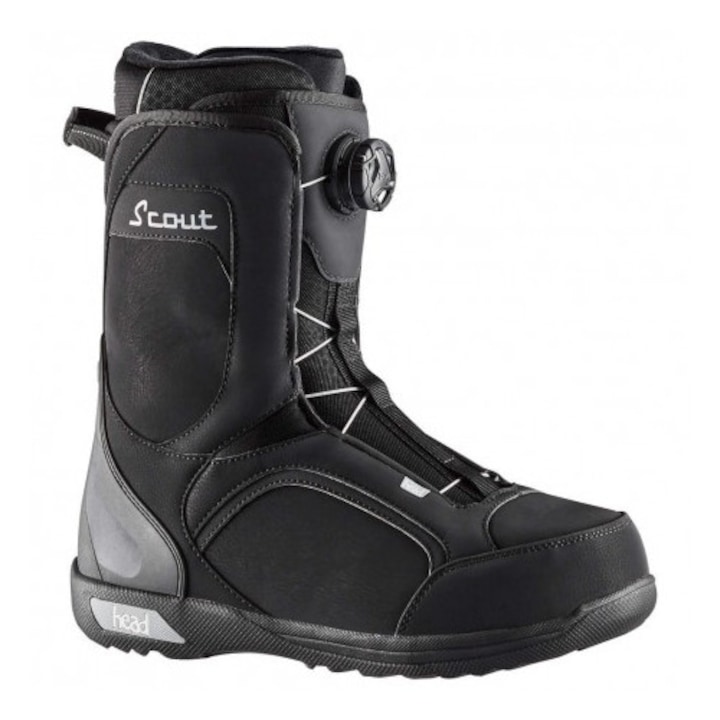 Ghete snowboard HEAD Scout Lyt Boa Coiler, impermeabile, negre, 26.5 cm
