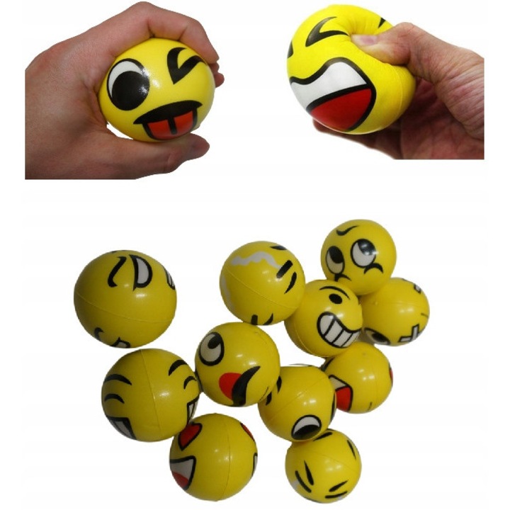 Антистрес топка Perfect Foam Smile 6,3 см, микс от модели, различни цветове
