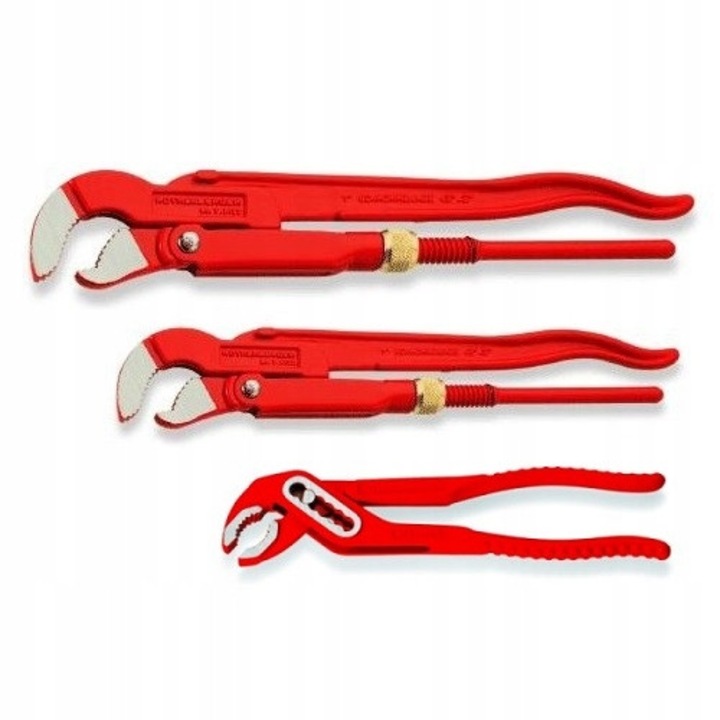 Rothenberger Super S 1"-1.1/2" csőfogókulcs készlet állítható kulccsal 300mm, 3 pontos megfogás, önzáró