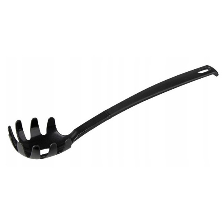 Lingură de spaghetti Fackelmann 30 cm, plastic rezistent, culoare neagră