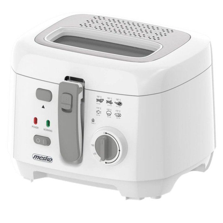 Friteuza MESKO MS 4908 G Capacitate 2.5L 1800W Alb