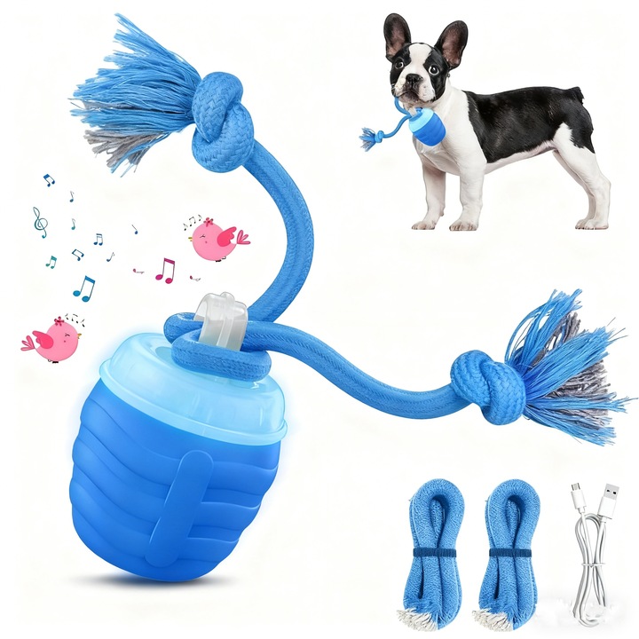 Wanyan interaktív felfújható elektromos labda macskáknak és kutyáknak, Bluetooth, 3 mód, TPU