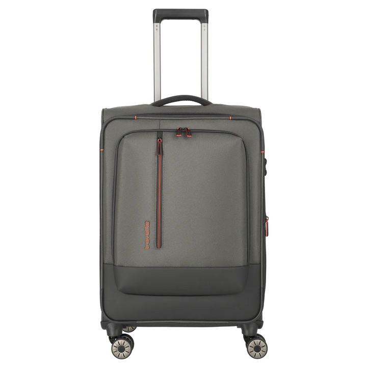 Troler de cala mediu Travelite Crosslite, 4 roti duble, expandabil, 66x43x28/32cm