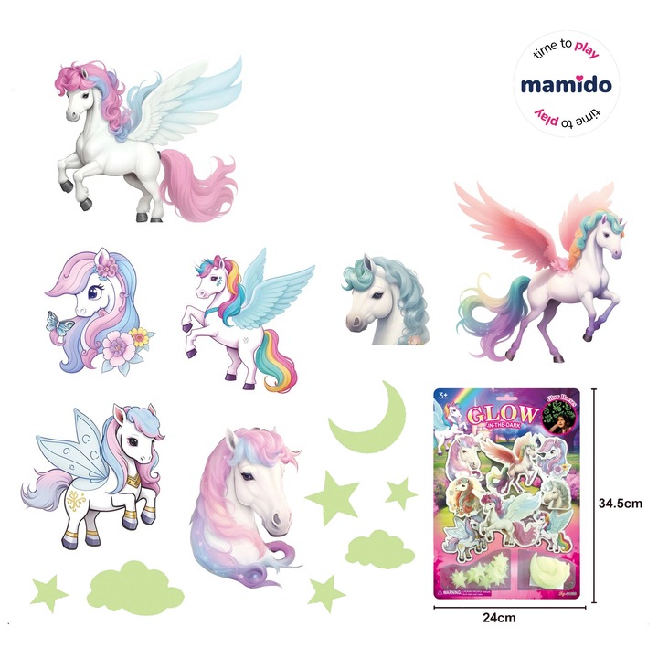 Mamido Fényes matrica Egyszarvúak, csillagok MT1246