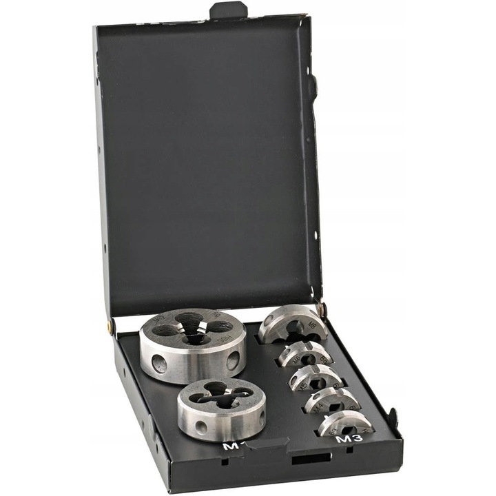 Set de taroduri HSS Fortis M3-M12 cu carcasa metalica