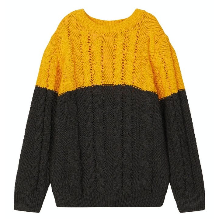 Pulover tricotat baieti bumbac organic Name It Ovenne 92 CM