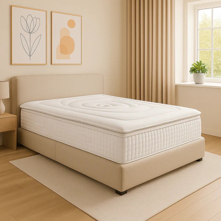 Saltea ortopedică Cadar Monaco, cocos-latex, 40 cm, 190x160 cm