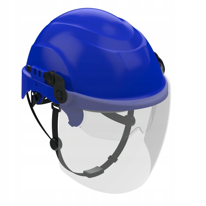 Casca protectie Protekt ATRA 20S, albastra, electroizolanta, cu viziera, 51-63 cm