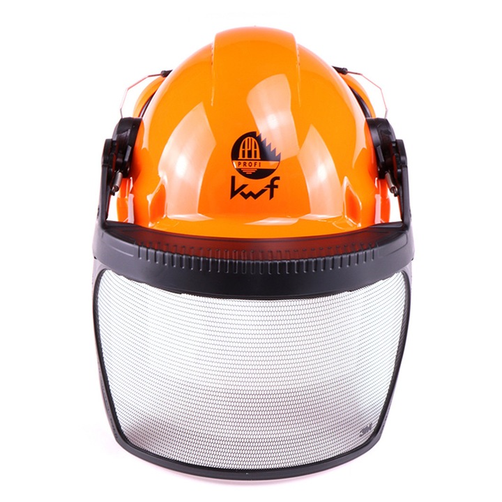 Casca de protecție 3M Peltor Solaris, vizieră metalică 5J-1, protecție auditivă SNR 28, portocalie, set complet, 53-62cm