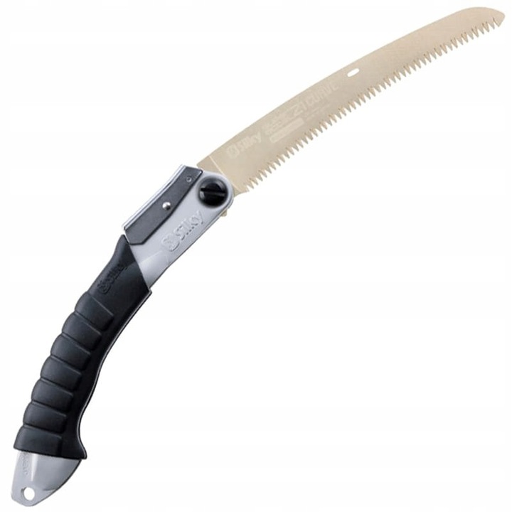 Fierăstrău pliabil Silky Super Accel Curve 210 mm, oțel carbon SK-4, maner ergonomic, pentru lemn
