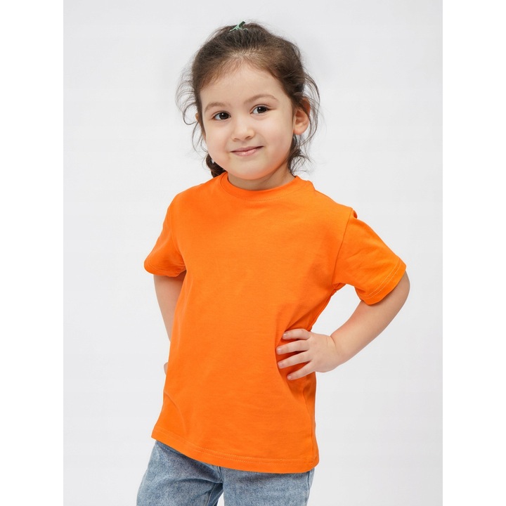 Sportos póló gyerekeknek, Mod Kids, 104 cm, pamut, narancssárga