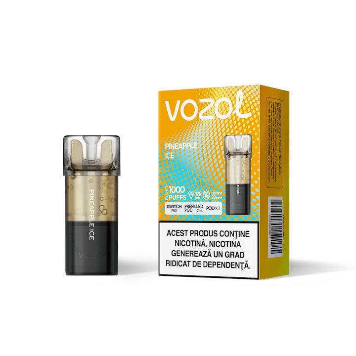 Cartus VOZOL Switch Pro, 1000 Pufuri, 20mg - Pineapple Ice