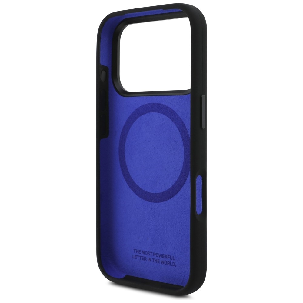 Carcasa BMW M Silicon Logo cu MagSafe compatibila cu iPhone 17 Pro, Negru