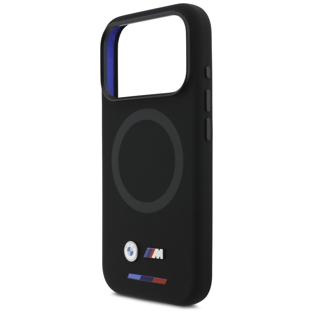 Carcasa BMW M Silicon Logo cu MagSafe compatibila cu iPhone 17 Pro, Negru