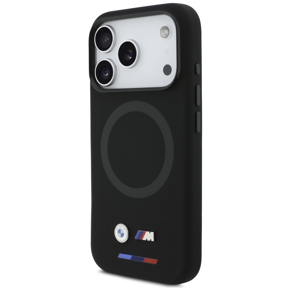 Carcasa BMW M Silicon Logo cu MagSafe compatibila cu iPhone 17 Pro, Negru
