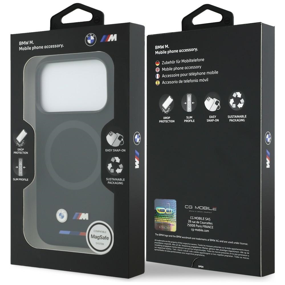 Carcasa BMW M Silicon Logo cu MagSafe compatibila cu iPhone 17 Pro, Negru