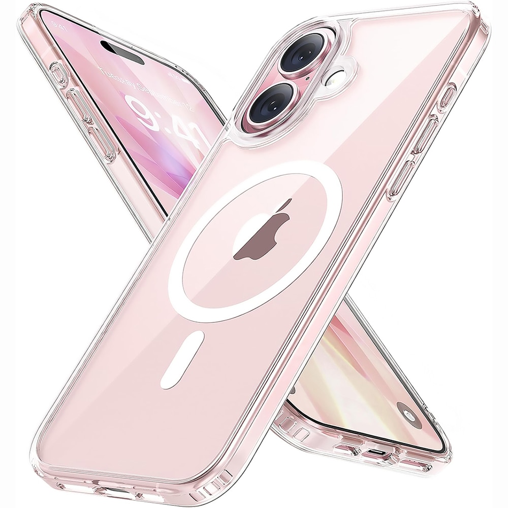 Husa compatibila cu Incarcare Magsafe pentru Apple iPhone 17, CASEY STUDIOS™, de Protectie, Slim, pentru Incarcare Wireless, Margini Ridicate pentru Protectia Ecranului si a Camerelor, Transparent