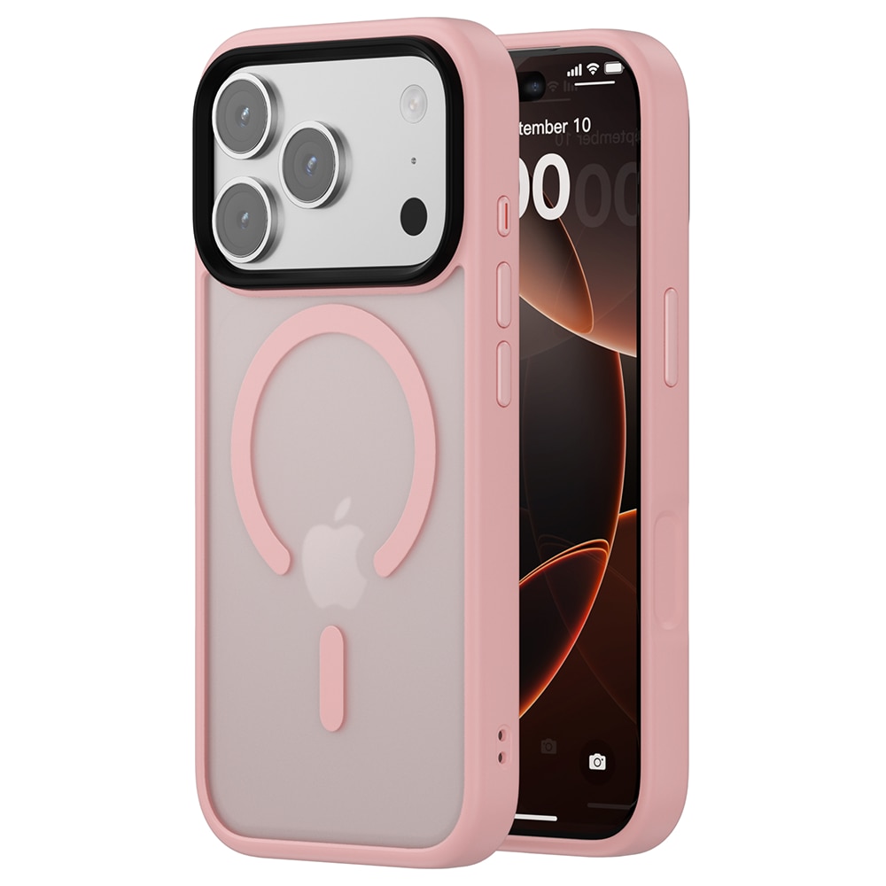 Husa compatibila cu Incarcare Magsafe pentru Apple iPhone 17 Pro Max, CASEY STUDIOS™, de Protectie, Slim, pentru Incarcare Wireless, Margini Ridicate pentru Protectia Ecranului si a Camerelor, Roz