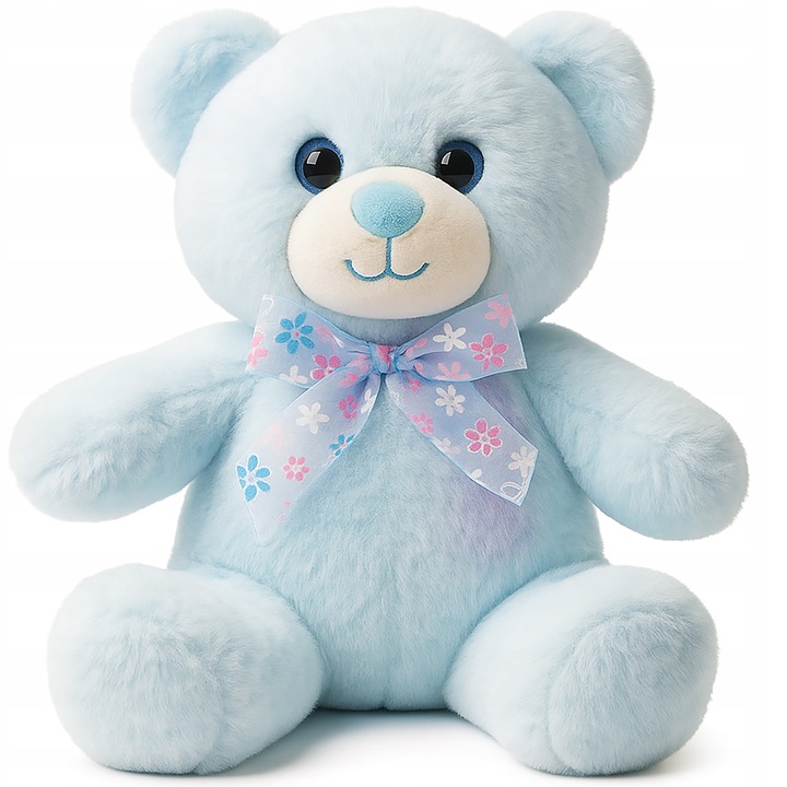 Ursulet de plus Bambly, 23cm, lavanda, albastru