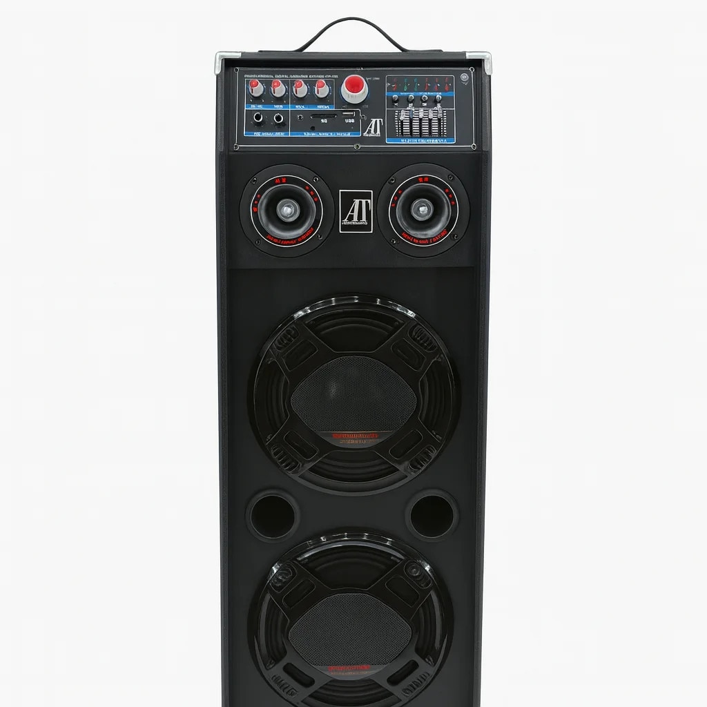 Boxe Profesionale AT Performance AT-2304, 1500W, Bluetooth, USB, set de 2 bucăți, Dimensiuni 54x33.3x84.3cm