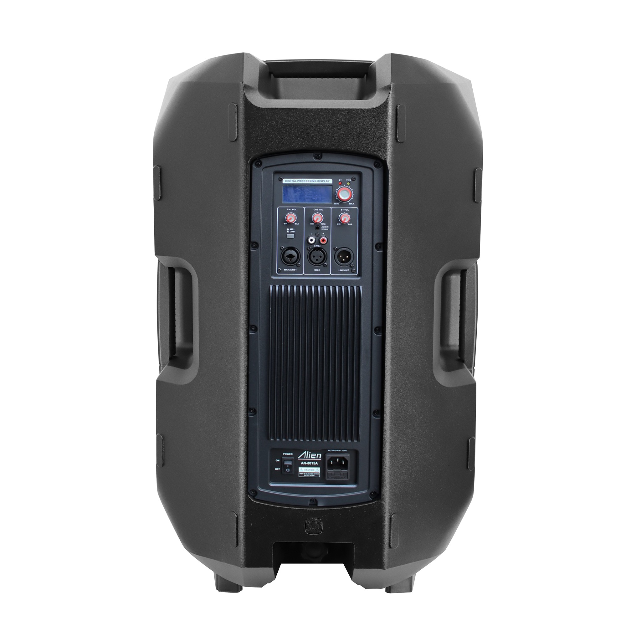 Boxă activă 15 inch Alien, 900W RMS, Bluetooth, 690x440x395mm, set complet