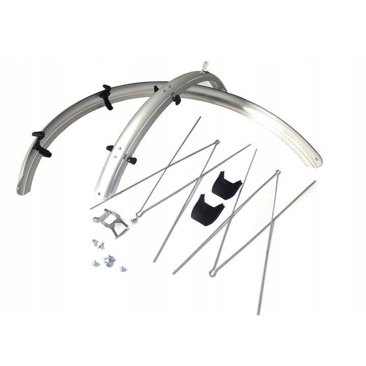 Set aripi bicicletă Orion, vinil argintii, 28'', 48mm
