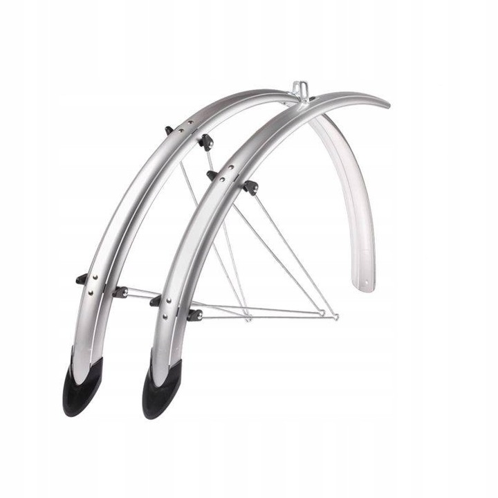 Set aripi bicicletă Orion, pentru roți 26 inch, lățime 53 mm, argintii, montaj rapid