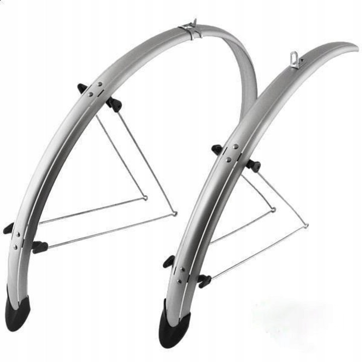 Set complet aripioare bicicleta Orion 28", argintii, 41mm