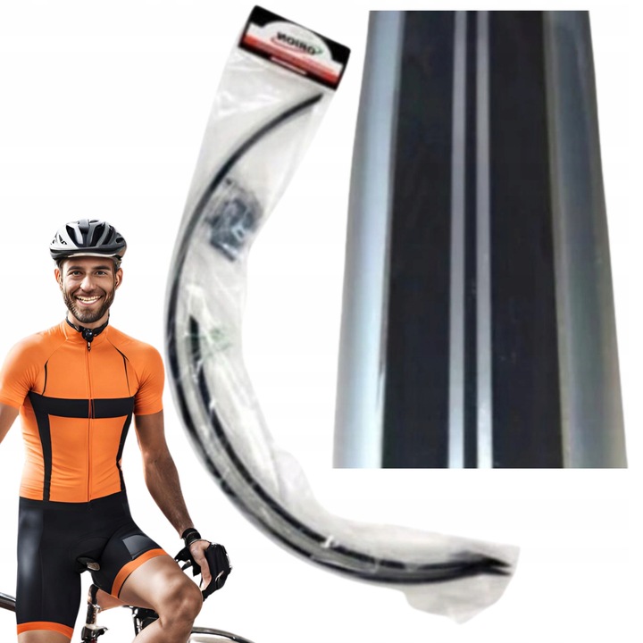 Set Aripi Bicicleta 28", Orion, negru cu argintiu, nylon si aluminiu