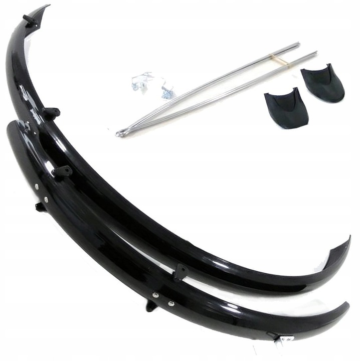 Set aripi bicicletă 26" Orion, negru, vinil, față și spate