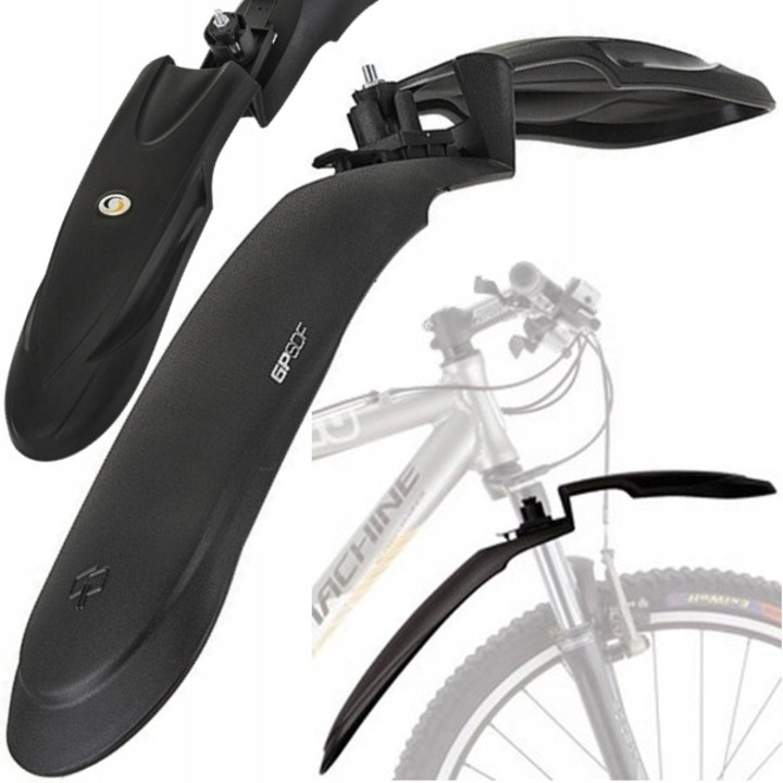 Aripă bicicletă față Simpla GP Front 26-29", montare rapidă SPEEDclick, protecție optimă, neagră
