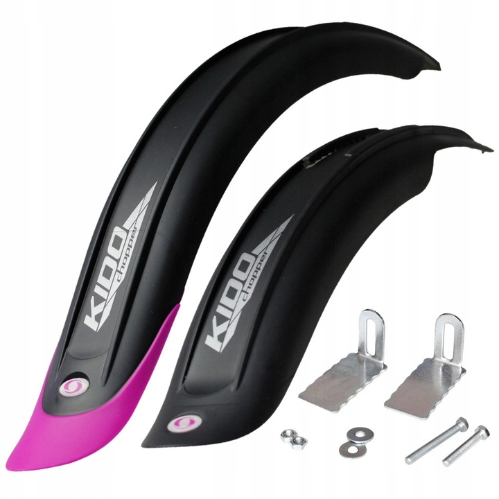 Set aparatori noroi bicicleta copii Simpla KIDO SDL 20" roz, material plastic PP, montaj pe cadru