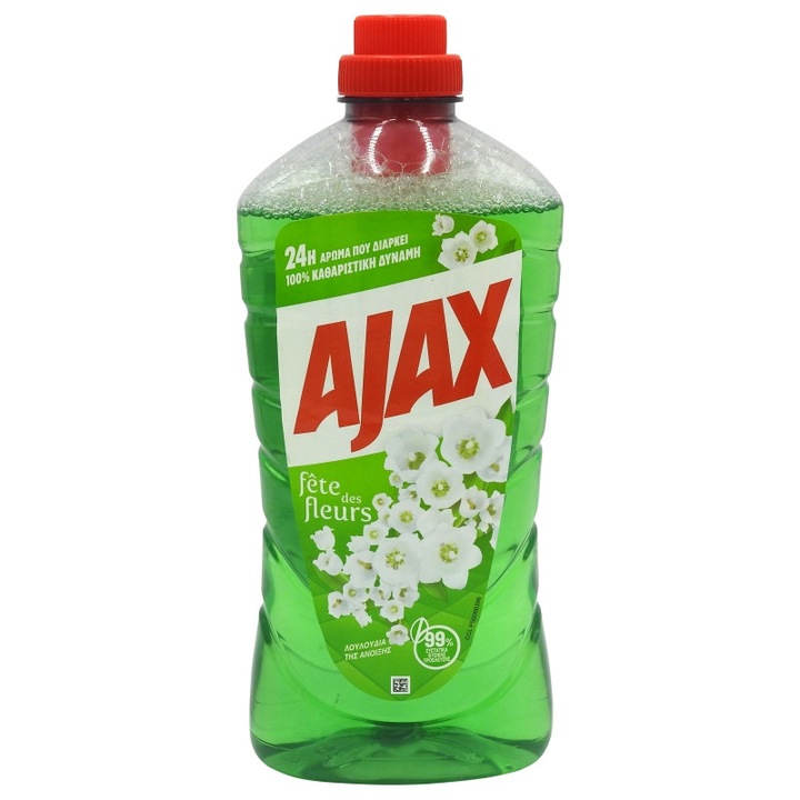 Solutie curatat podele AJAX 1L Flori de Primavara, formula concentrata, parfum imbietor