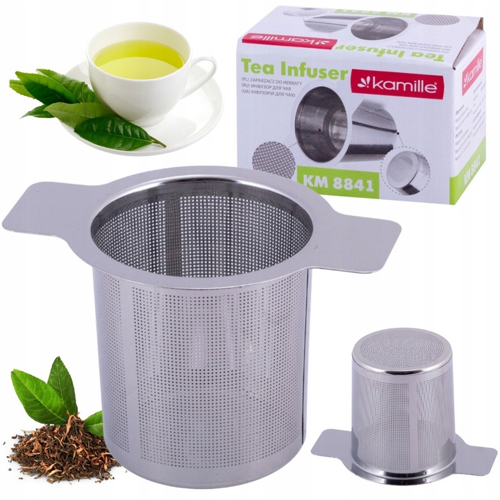 Infuzor din inox Kamille, 10x6cm, design elegant, pentru ceai, cafea și plante