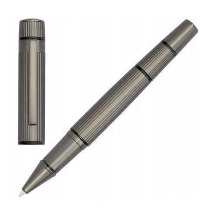 Химикалка HUGO BOSS Core Gun, матово сиво, елегантен дизайн, 12x144 мм