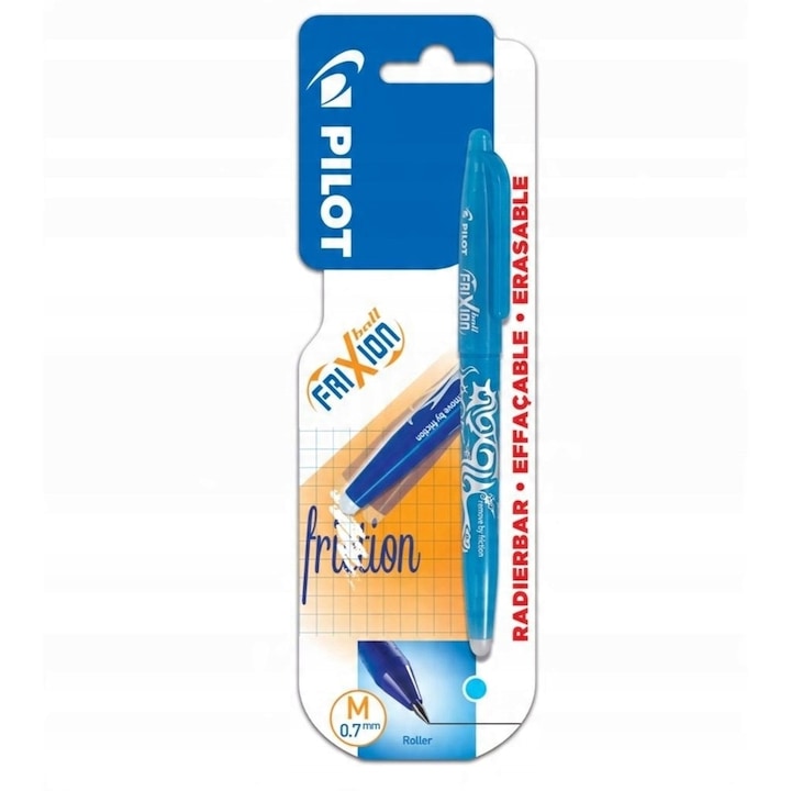 Pix Pilot FriXion Ball, 0.7mm, albastru, cu gel