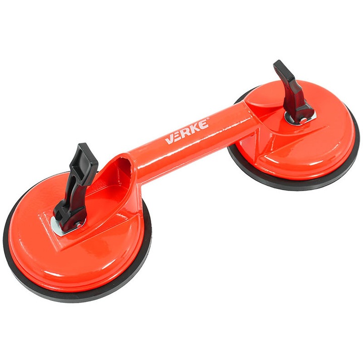 Ventuza Dubla pentru Geamuri, VERKE V08215, 2 Cupe, Capacitate Maxima de Ridicare 100 kg